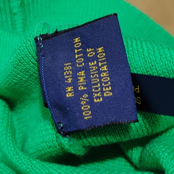 NWT Polo Ralph Lauren Pima Cotton Green Sweater Vest Sz.2XB - Picture 11 of 13